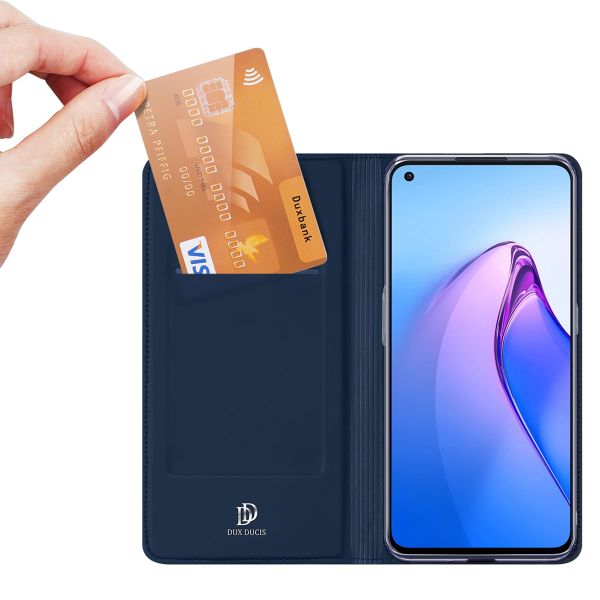 Dux Ducis Slim Softcase Bookcase Oppo Reno 8 5G - Donkerblauw