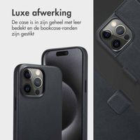 Accezz Leather Bookcase 2-in-1 met MagSafe Apple iPhone 15 Pro Max - Onyx Black