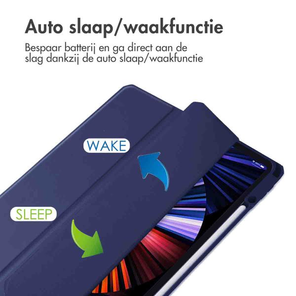 imoshion Trifold Hardcase Bookcase Apple iPad Pro 12.9 (2018/2020/2021/2022) - Donkerblauw