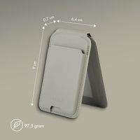 Accezz Leren Wallet met standaard - Geschikt voor MagSafe en Qi2 - Light Grey