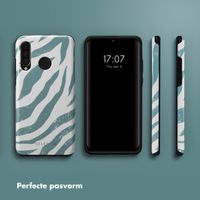 Selencia Vivid Backcover Huawei P30 Lite - Colorful Zebra Pine Blue