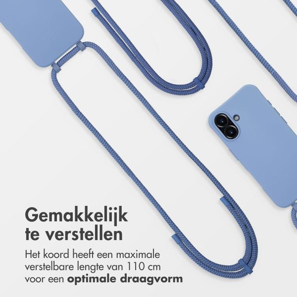 imoshion Color Backcover met afneembaar koord MagSafe Apple iPhone 16 - Ash Blue