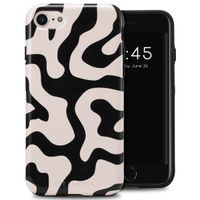 Selencia Vivid Tough Backcover iPhone SE (2022 / 2020) / 8 / 7 / 6(s) - Art Wave Black