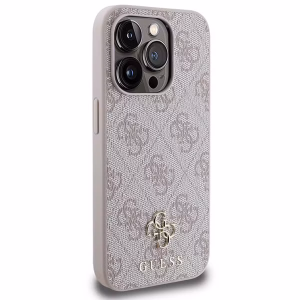 Guess 4G Metal Logo Backcover MagSafe Apple iPhone 15 Pro Max - Roze