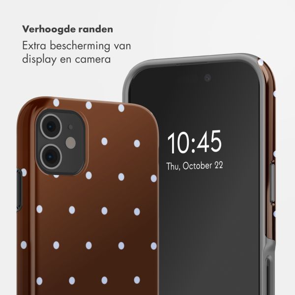 Selencia Vivid Backcover Apple iPhone 11 - Happy Dots Chocolate