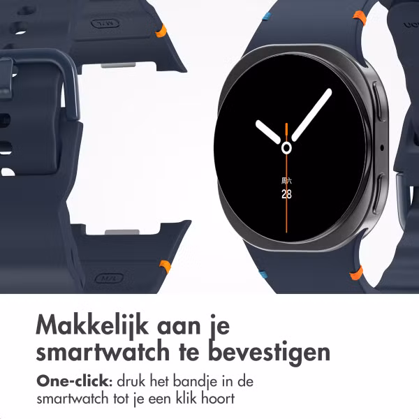 imoshion Wave Siliconenband Samsung Galaxy Watch 8 (40/44mm) / Classic (46mm) - Donkerblauw