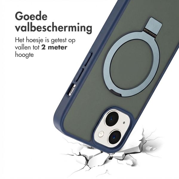Accezz Ring Stand Backcover met MagSafe Apple iPhone 15 - Blauw