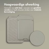 Accezz Leren Wallet met standaard - Geschikt voor MagSafe en Qi2 - Light Grey