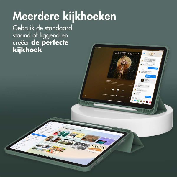 Accezz Smart Silicone Bookcase Apple iPad 11 (2025) 11 inch A16 / iPad 10 (2022) 10.9 inch - Donkergroen