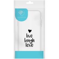 imoshion Design hoesje Galaxy A20e - Live Laugh Love - Zwart