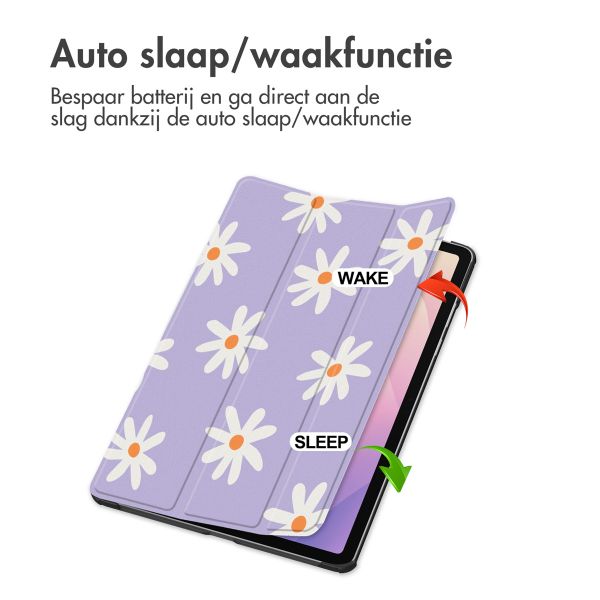 imoshion Design Trifold Bookcase Samsung Galaxy Tab S11 - Flowers Distance