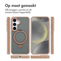 Accezz Ring Stand Backcover met MagSafe Samsung Galaxy S25 - Bruin