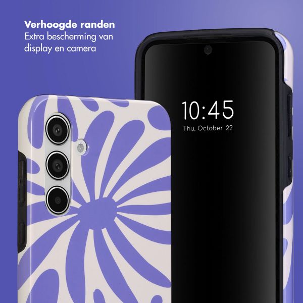 Selencia Vivid Backcover Samsung Galaxy A55 - Modern Bloom Sapphire Blue