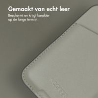 Accezz Leren Kaarthouder - Geschikt voor MagSafe en Qi2 - Light Grey