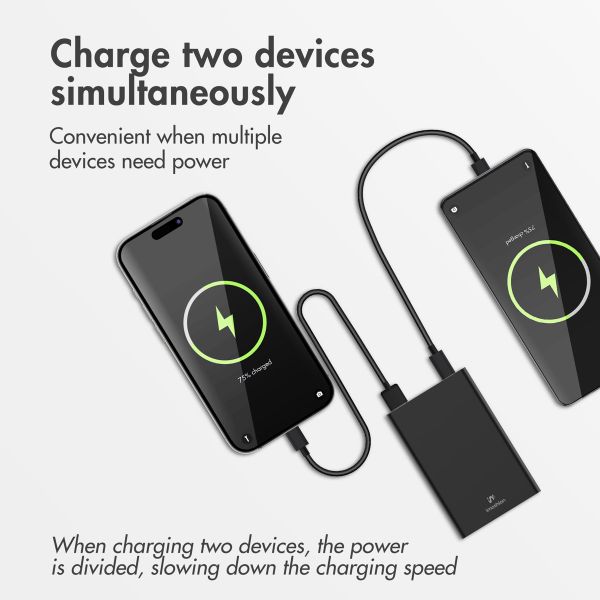 imoshion Ultra Series Aluminium Powerbank 10,000 mAh - Quick Charge and Power Delivery - Black