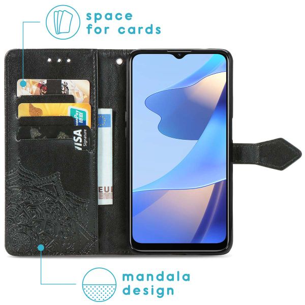 imoshion Mandala Bookcase Oppo A16(s) / A54s - Zwart