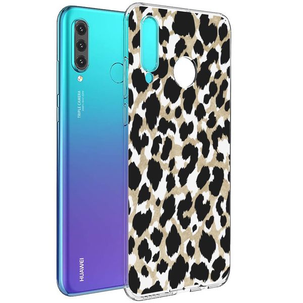 imoshion Design hoesje Huawei P30 Lite - Luipaard / Zwart