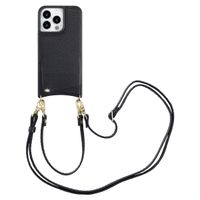 Selencia Nova Phone Case with Cord and Card Holder Apple iPhone 14 Pro - Black