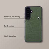 Selencia Riva Backcover met Pashouder Samsung Galaxy S25 / S24 - Sage Green