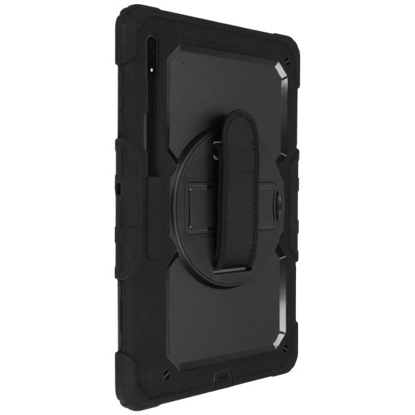 Extreme Backcover met strap Samsung Galaxy Tab S8 Ultra - Zwart