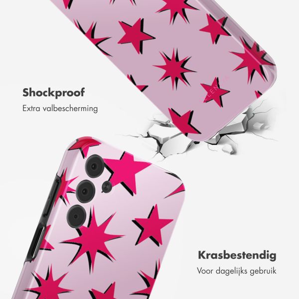 Selencia Vivid Backcover Samsung Galaxy A15 (5G) - Stars Rubine Red Light Pink