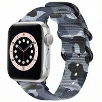 imoshion Rugged Nylon bandje Apple Watch Series 1 - 9 / SE (38/40/41 mm) | Series 10 / 11 (42 mm) - Camouflage Grey