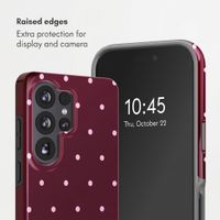 Selencia Vivid Back Cover with MagSafe Samsung Galaxy S26 Ultra - Happy Dots Burgundy