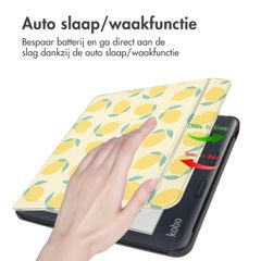 imoshion Design Slim Hard Case Sleepcover met stand Kobo Libra Colour - Citrus Dream