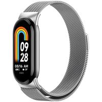 imoshion Milanees magnetisch bandje Xiaomi Smart Band 8 / 9 - Zilver