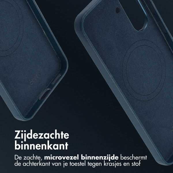 Accezz MagSafe Leather Backcover Samsung Galaxy A36 / A56 - Nightfall Blue