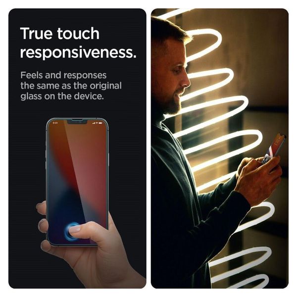 Spigen EZ Fit GLAS.tR Privacy Glass Screenprotector - 1 pack Apple iPhone 17e / 16e / 14 / 13 / 13 Pro