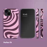Selencia Vivid Back Cover Apple iPhone 14 - Wavy Swirl Pink Plum