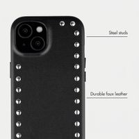 Selencia Studs Back Cover with MagSafe Apple iPhone 15 - Velvet Black