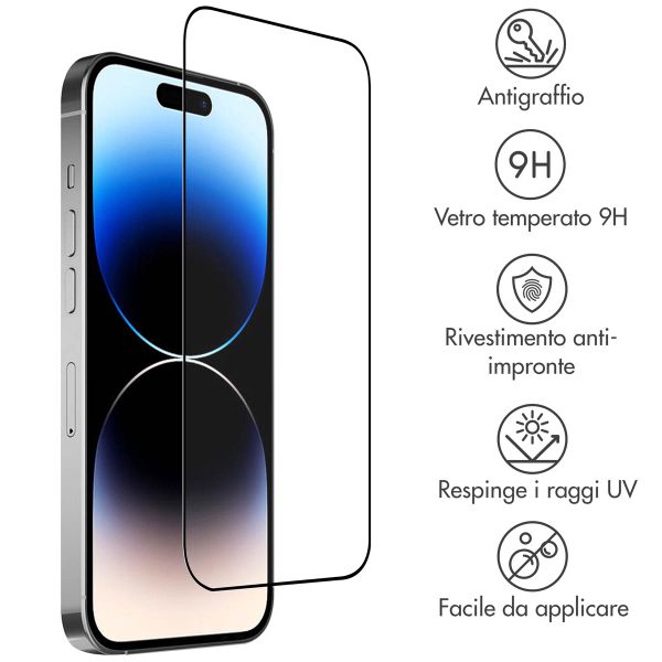 Accezz Gehard Glas Full Cover Screenprotector Apple iPhone 15 Pro