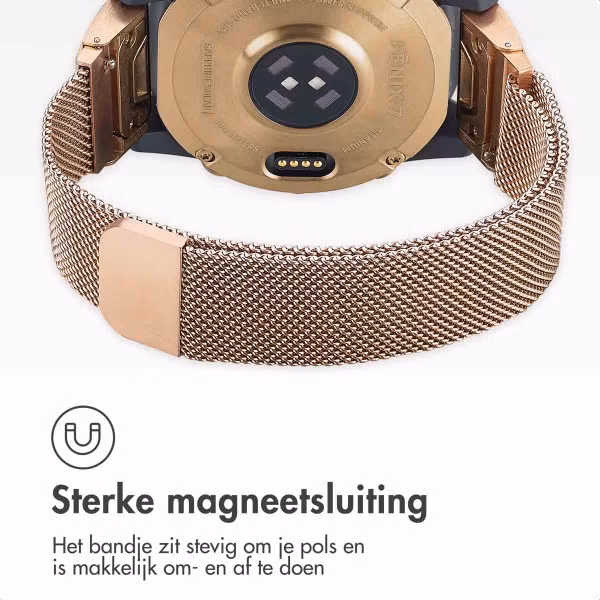 imoshion QuickFit® Milanees bandje Garmin Watch | 22 mm aansluiting - Rosé Goud