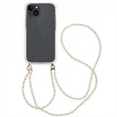 imoshion Backcover met koord + armband - Parels Apple iPhone 15 - Transparant