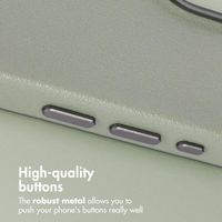 Accezz Leather Back Cover with MagSafe Apple iPhone 15 Pro - Light Grey