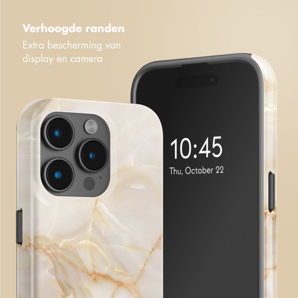 Selencia Vivid Tough Backcover met MagSafe Apple iPhone 15 Pro - Golden Beige Marble
