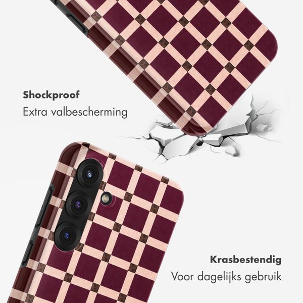Selencia Vivid Backcover Samsung Galaxy S25 - Check This Burgundy