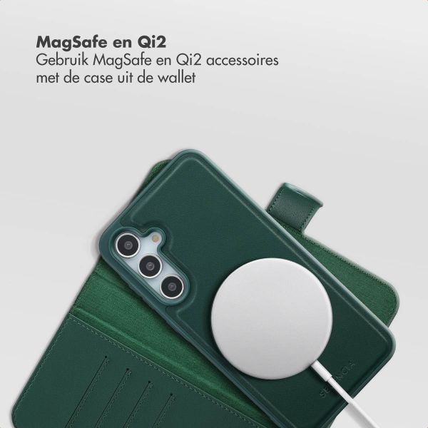 Selencia Olyn Uitneembare Bookcase met MagSafe Samsung Galaxy A35 / A55 - Groen