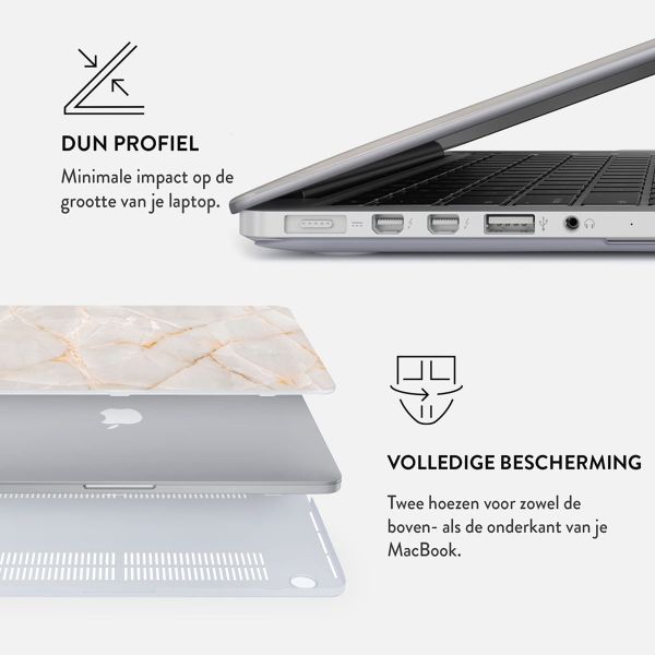 Burga Hardshell Cover voor de MacBook Pro 16 inch (2021 / 2023 M3 chip / 2024 M4 chip) - A2485 / A2780 / A2991 / A3186 / A3403 - Vanilla Sand