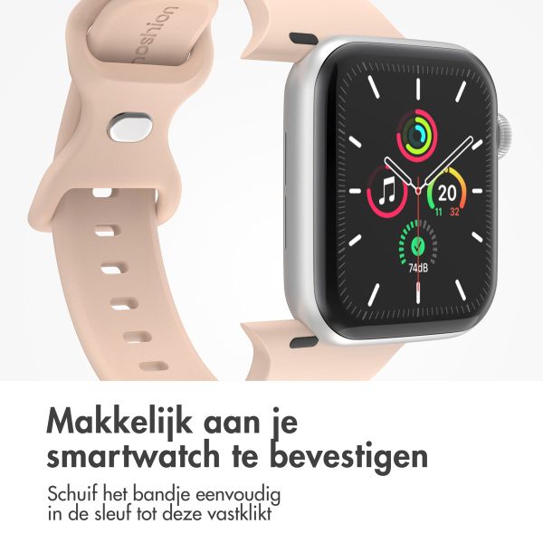 imoshion Siliconen⁺ bandje Apple Watch Series 1 t/m 10 / SE / Ultra (2) (44/45/46/49 mm) - Sand Pink - Maat M/L