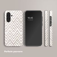 Selencia Vivid Tough Backcover Samsung Galaxy A36 / A56 - Beige Zigzag