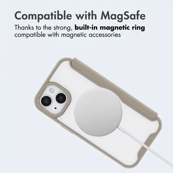 imoshion Transparent Bookcase with MagSafe Apple iPhone 15 - Beige