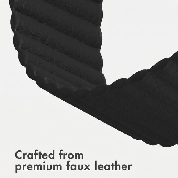 imoshion Magnetic Faux Leather Band Apple Watch | 44/45/46/49 mm - Black