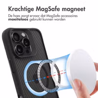 imoshion Rugged Hybrid Carbon Case met MagSafe Apple iPhone 16 Pro Max - Zwart
