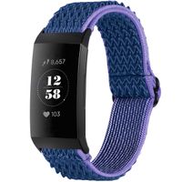 imoshion Elastisch nylon bandje Fitbit Charge 3 / 4 - Donkerblauw