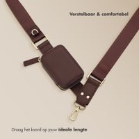Selencia Telefoonkoord met Klein Tasje - Mocha Brown