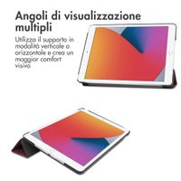 imoshion Trifold Bookcase Apple iPad 9 (2021) 10.2 inch / iPad 8 (2020) 10.2 inch / iPad 7 (2019) 10.2 inch - Bordeaux