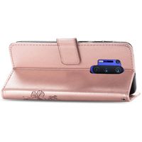 Klavertje Bloemen Bookcase OnePlus 8 Pro - Roze